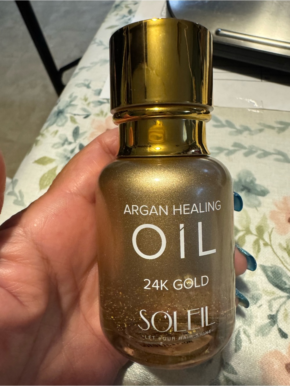 Soleil Argan Healing Oil 24K Gold - Shimmering Gold Bottle